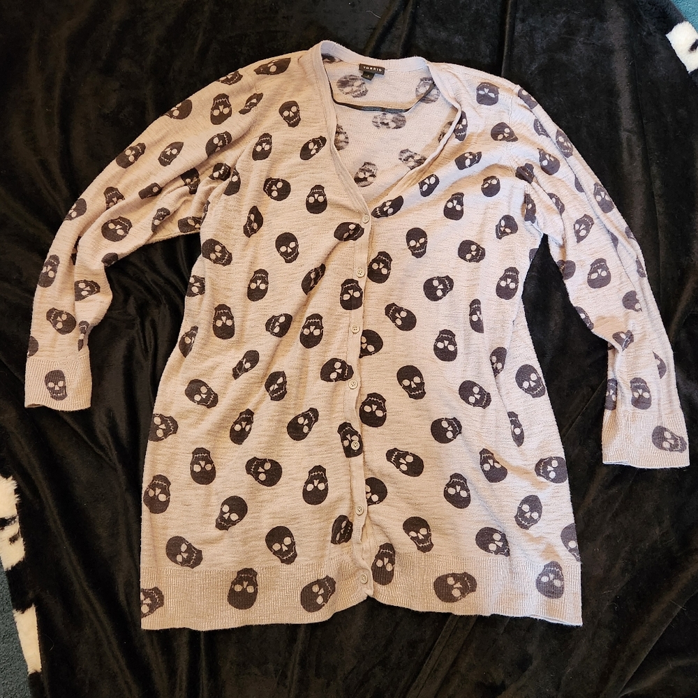Torrid Grey skull sweater